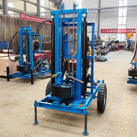 Rig Pengeboran Hidrolik Tipe Crawler yang Kokoh 28HP 200M Mesin Rig Pengeboran Sumur Air Bergerak dengan Posisi Stabil