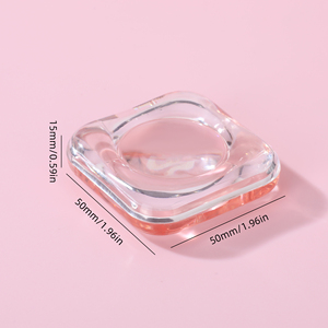 Commercio all'ingrosso di alta qualità quadrato <span class=keywords><strong>trasparente</strong></span> <span class=keywords><strong>polvere</strong></span> di plastica compatta e fard caso vuoto su misura materiale di imballaggio cosmetico - Product Image 2