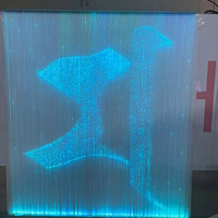 Cortina de Agua con Fibra Óptica LED, Cascada Exterior para Cafetería, Villa, Patio, Restaurante, Hotel, Luces Decorativas de Colores para Separación de Ambientes