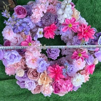 Guirlande florale rose réaliste en soie artificielle OLER pour décoration de mariage et de la fête des mères, centres de table