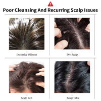 Shampooing de massage du cuir chevelu de  privée nettoyage apaisant cheveux rafraîchis sel de mer bio 2-en-1 Shampooing