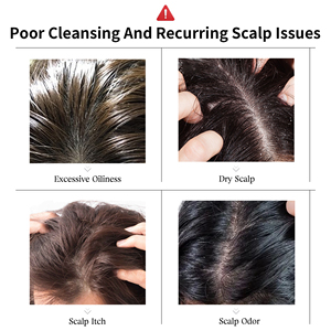 Nhãn Hiệu Riêng Da Đầu Massage Dầu Gội Nhẹ Nhàng Làm Sạch Rrefreshed Tóc Hữu Cơ Muối Biển 2-Trong-1 Chà Và Dầu Gội Đầu - Product Image 3