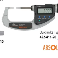 Micromètre numérique extérieur MITUTOYO 422-411-20 du Japon, ±0,001 mm, 0-30 mm, précision 0,001 mm, ±0,003 mm