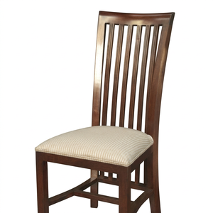Silla de Comedor Xiora Minimalista de Madera Maciza con Asiento Tapizado, Ecológica y Duradera, Muebles de Comedor Marrones - Product Image 6