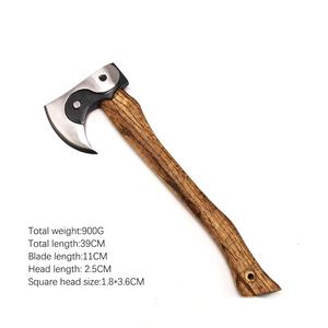 Ascia Multiuso per Giardinaggio, Taglio, Spaccatura, Escursionismo, Artigianato, Campeggio con Manico in <span class=keywords><strong>Legno</strong></span> - Product Image 6