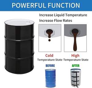 Couverture chauffante pour fût d'huile de haute qualité 200/1000L, élément chauffant électrique industriel à température réglable en silicone - Product Image 4