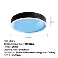 Nouveau prix usine – Panneau LED Tuya WIFI moderne IP54 pour plafond, imitation fenêtre, ciel bleu, lumière naturelle intérieure