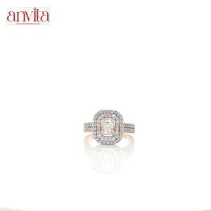 Anillo de Diamantes de Plata de Ley 925 de Diseño con Acabado en Oro de 10K, 14K y 18K, Joyería Fina Clásica, Regalo de Boda, Compromiso - Product Image 6