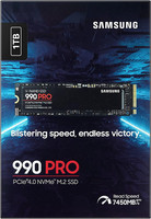 محرك أقراص صلبة داخلي جديد كليًا 1 تيرابايت SSD 990 PRO سعة 1 تيرابايت PCIe 4.0 NVMe M.2 (2280) طراز MZ-V9P1T0BW