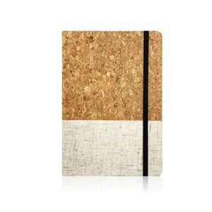 Blocco Note A5 in Sughero Stampato con Copertina Bicolore e Elastico - Vendita all'Ingrosso |   Quaderno Personalizzato con Copertina Morbida per Ufficio e Regalo, 100 Fogli - Product Image 6