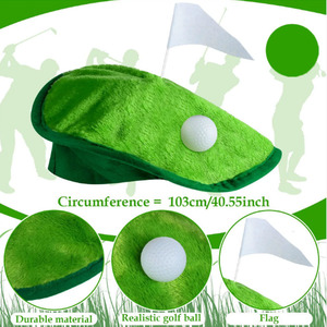 MADESHINE Divertido Sombrero de Boina Verde de Golfista con Bandera, Novedoso Accesorio Temático de Golf para Fiestas y Disfraces, Artículo de Gran Venta - Product Image 3