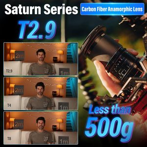 SIRUI Saturn 75mm T2.9 1.6X Objectif anamorphique en fibre de carbone plein cadre, objectif <span class=keywords><strong>Cine</strong></span> moins de 500g (fusées bleues, monture L) - Product Image 2