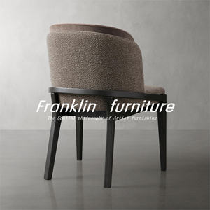 Fransız <span class=keywords><strong>Vintage</strong></span> masif meşe ahşap yemek sandalyesi ile işık lüks antik tasarım orta arkalığı ev ofis otel villa kullanımı için - Product Image 5