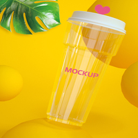 Vente flash, prix bas, gobelet à bulles de thé Boba réutilisable en PP transparent personnalisé de 700 ml
