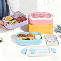Boîtes à lunch en gros, style nordique, portables, hermétiques, avec compartiments, pour la conservation des aliments, ensemble de boîtes bento pour enfants