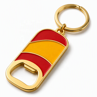 Décapsuleur porte-clés personnalisé drapeau national plaqué or, souvenir en métal, cadeau, vente en gros, décapsuleur de bière en émail souple