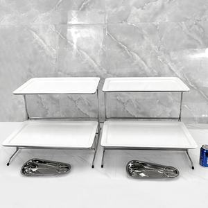 <span class=keywords><strong>Plateau</strong></span> <span class=keywords><strong>de</strong></span> service sain en céramique <span class=keywords><strong>de</strong></span> porcelaine blanche à 2 niveaux pierres précieuses apéritif salade fruits <span class=keywords><strong>de</strong></span> <span class=keywords><strong>mer</strong></span> plateaux <span class=keywords><strong>de</strong></span> fruits pour buffet restauration - Product Image 4