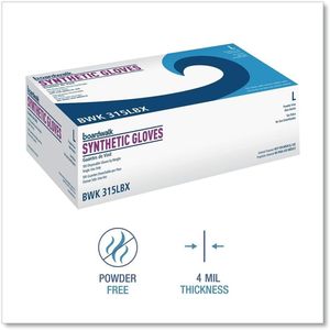 Gants de sécurité jetables, grande taille, épaisseur 4 mil, beiges, 9,5 pouces de long, 100 par boîte - Product Image 3