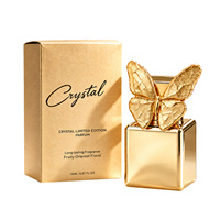 Parfum oriental élégant au cristal doré et aux extraits végétaux, délicat, rafraîchissant, non collant et longue tenue