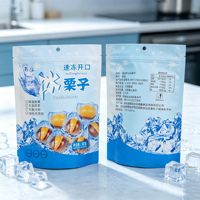 Sacs d'emballage alimentaire autoportants sous vide personnalisables en composite plastique, aluminium et PE avec fermeture éclair pour noix et dattes