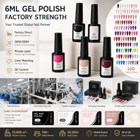 Set de Esmalte de Uñas Magnético de 6ml, Venta al por Mayor para Salones, Libre de HEMA y TPO, 20 Colores de Tendencia, Marca Privada OEM ODM, Personalizado, UV LED, Removible