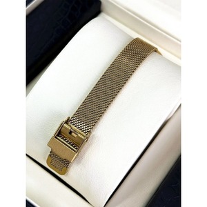 Montre à quartz imperméable pour femmes, cadran ovale blanc, bracelet en maille dorée, élégante et minimaliste, montre-bracelet pour femmes - Product Image 5