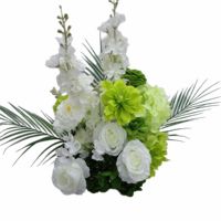 Bunga Mawar Hydrangea Sutra Buatan 30cm 50cm, Hijau Putih, Tahan Lama, Ringan, Dekorasi Meja Tengah, Pernikahan, Acara