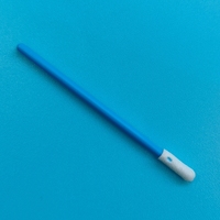 742 Écouvillon sans peluches à manche bleu, bâtonnet éponge pour salle blanche, embout en mousse pour nettoyage électronique et de précision