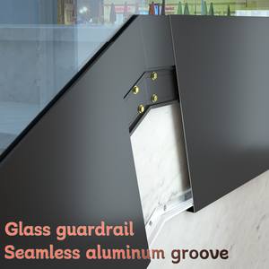 Perfil de Aluminio para Escaleras con Ranura Lateral de Diseño Sin Costuras, Elegante y Sencillo, Adecuado para Escaleras de Vidrio - Product Image 5