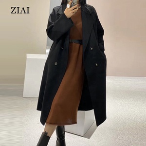 Chất Lượng Cao Phụ Nữ Phương Tây Bọc Dài Úc Len Cashmere Áo Cộng Với Kích Thước Hạt Đậu Áo Khoác Châu Âu Phụ Nữ Lạc Đà Áo Len - Product Image 3