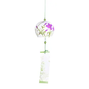 Japanese Feather Glass Wind Chimes Wind Bell Cute Handmade Romantic Valentines Day Gift Small Wind Chimes