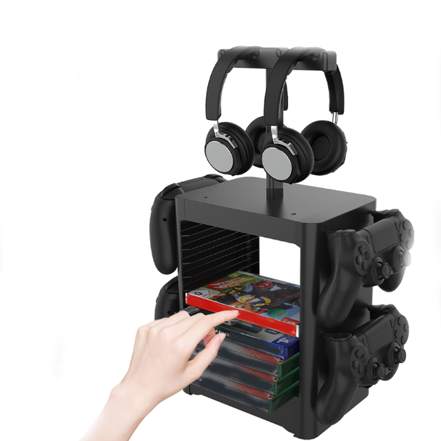 Game Accessories for PS5 for PS4 for Xbox Series Rack Vertical Stand Can Storage Game Disc Controller and Headphone