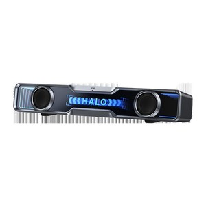 Altavoz para Juegos de Escritorio Halo Soundbar, Unidades Duales de Rango Completo, Luz LED Colorida, 2.0 Canales, Alimentación USB - Product Image 1