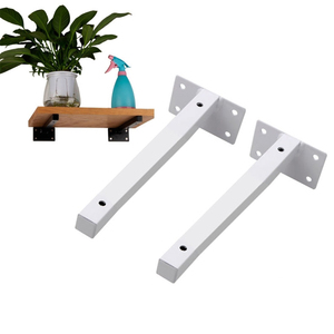 <span class=keywords><strong>Support</strong></span> mural carré flottant pour étagère, cloison, <span class=keywords><strong>support</strong></span> d'étagère à charge lourde, supports muraux en fer forgé, étagère à livres - Product Image 2