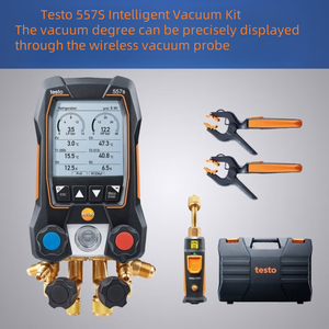 Ensemble de manomètres numériques Testo 557S avec pinces et tuyaux pour le test de charge de réfrigérant HVAC - Product Image 2