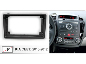 Cornice autoradio da 9 pollici, kit di installazione per autoradio, pannello di finitura compatibile con <span class=keywords><strong>Kia</strong></span> Cee'd - Product Image 1