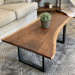 <span class=keywords><strong>Tavolo</strong></span> da Pranzo <span class=keywords><strong>in</strong></span> Legno Massello di Noce Sudamericano con Bordo Naturale, Disponibile <span class=keywords><strong>in</strong></span> Stock - Product Image 2