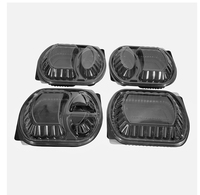 Boîte bento rectangulaire écologique, micro-ondable, jetable, à compartiments, en PP, pour emballages alimentaires à emporter
