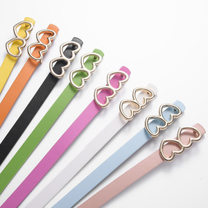<span class=keywords><strong>Cintura</strong></span> Classica Retrò Vintage in PU per Ragazze, Casual per Jeans, Fibbia in Lega con Motivo Love, <span class=keywords><strong>Cintura</strong></span> per Capelli per Bambini, Larghezza 1,4 cm, Lunghezza 90 cm - Product Image 3