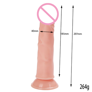 Consolador personalizado de <span class=keywords><strong>8</strong></span> pulgadas al por mayor para masturbación de mujeres, pene realista de PVC con ventosa fuerte, juguetes sexys para adultos para mujeres - Product Image 2