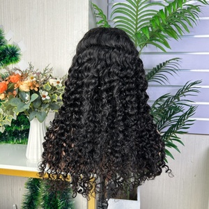 Factory Price SDD Headband <b>Deep</b> <b>Wave</b> <b>Wig</b> Natural Virgin Glueless <b>Wig</b> Frontal Curly Human Hair <b>Wig</b> - Product Image 5