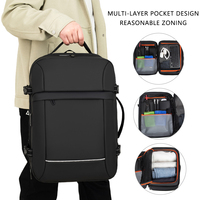 Sac à dos de voyage professionnel extensible grande capacité pour homme avec port de charge USB Type-C double et bande réfléchissante