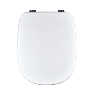 Asiento de inodoro cuadrado en MDF lacado en blanco - Product Image 1