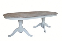 Table de salle à manger en bois massif traditionnelle française antique D1647-240 Base de trépied à la main Options de couleurs multiples Meubles de maison