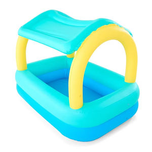 <span class=keywords><strong>Piscina</strong></span> <span class=keywords><strong>Inflable</strong></span> de PVC Grueso <span class=keywords><strong>con</strong></span> Toldo Parasol, Piscinas de Chapoteo <span class=keywords><strong>para</strong></span> Niños en el Patio Trasero al Aire Libre, Jardín - Product Image 2