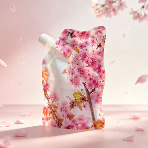 Bolsa de plástico con boquilla impresa personalizada para envasado de líquidos, para champú, gel de baño y detergente para ropa. - Product Image 1