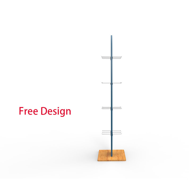 Apache Custom Wood Floor Tie Display Stand for Brand Stores — view 4