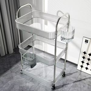 Most Popular Modern Multi-Functional Nail Cart Storage Rack SPA <b>Salon</b> Beauty <b>Trolley</b> in Stainless Steel for Living Room - Product Image 3