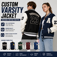 Veste universitaire personnalisée pour hommes et femmes, avec patchs en chenille, blocs de couleur, boutons-pression, style bomber de baseball, uniforme d'équipe scolaire avec logo