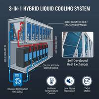 Centro de Datos en Contenedor Refrigerado Líquido de 40 Pies de Alta Eficiencia con Torre de Refrigeración Superior |   Infraestructura de Computación Modular con IA de Bajo PUE